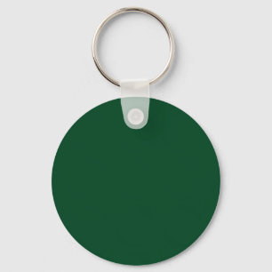 Elegant Modern Minimalist Forest Green Key Ring