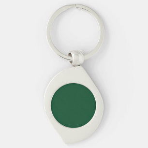 Elegant Modern Minimalist Forest Green Key Ring
