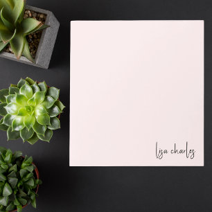 Elegant Modern Minimalist Girly Light Pink Notepad