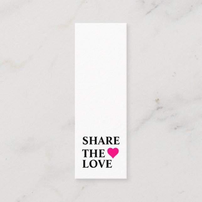 Elegant Modern Minimalist Pink Heart Referral Card (Front)