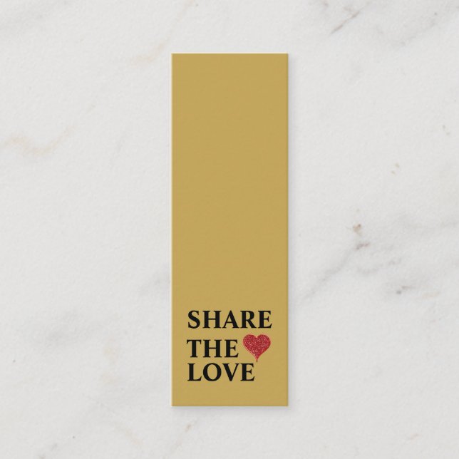 Elegant Modern Minimalist Red Heart Referral Card (Front)