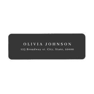 Elegant modern minimalist return address label