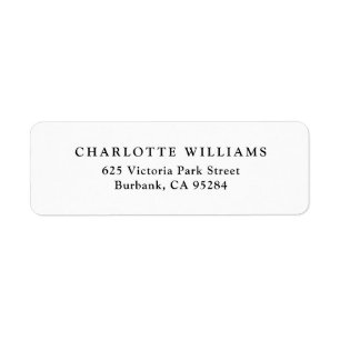 Elegant Modern Minimalist Return Address Label