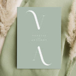 Elegant Modern Minimalist Sage Green Wedding Invitation<br><div class="desc">Modern Minimalist Sage Green Wedding Invitation. Features elegant monogram typography and minimal graphic design. Personalise text with all the details of your special day.</div>