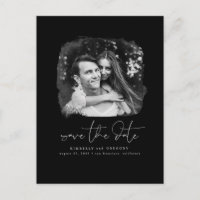 Elegant Modern Minimalist Save The Date Photo Anno