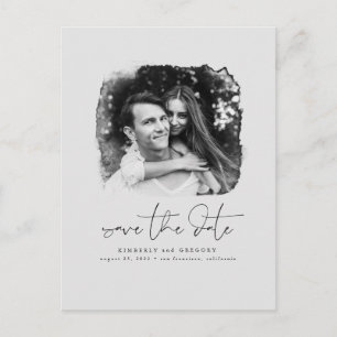 Elegant Modern Minimalist Save The Date Photo Anno Announcement Postcard