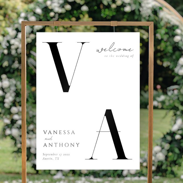Elegant Modern Minimalist Wedding Acrylic Sign (Creator Uploaded)