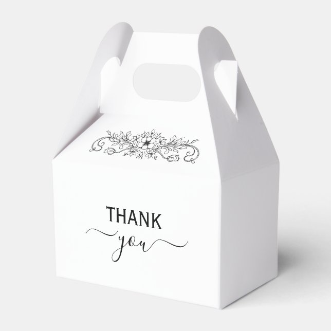 Elegant Modern Minimalist Wedding Favour Box (Front Side)