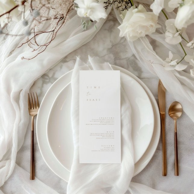 Elegant Modern Minimalist Wedding Flat Menu (Elegant Modern Minimalist Wedding Flat Menu)