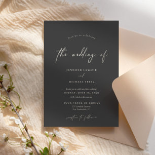 Elegant Modern Minimalist Wedding Invitation