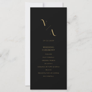 Elegant Modern Minimalist Wedding Program