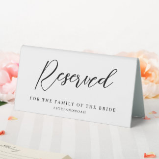 Elegant Modern Minimalist Wedding Reserved Sign