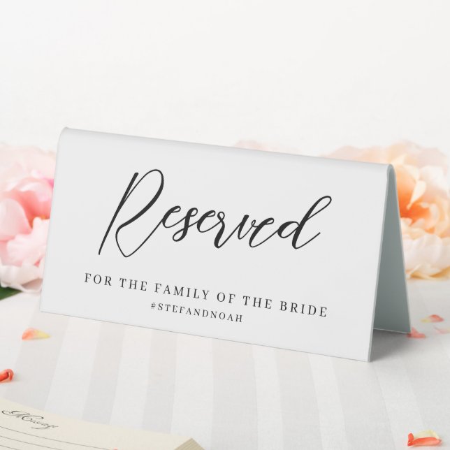 Elegant Modern Minimalist Wedding Reserved Sign (In SItu (Wedding))