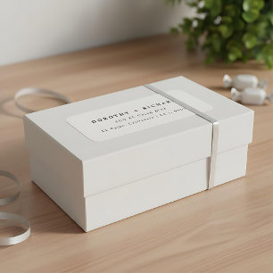 Elegant modern minimalist wedding return address  label