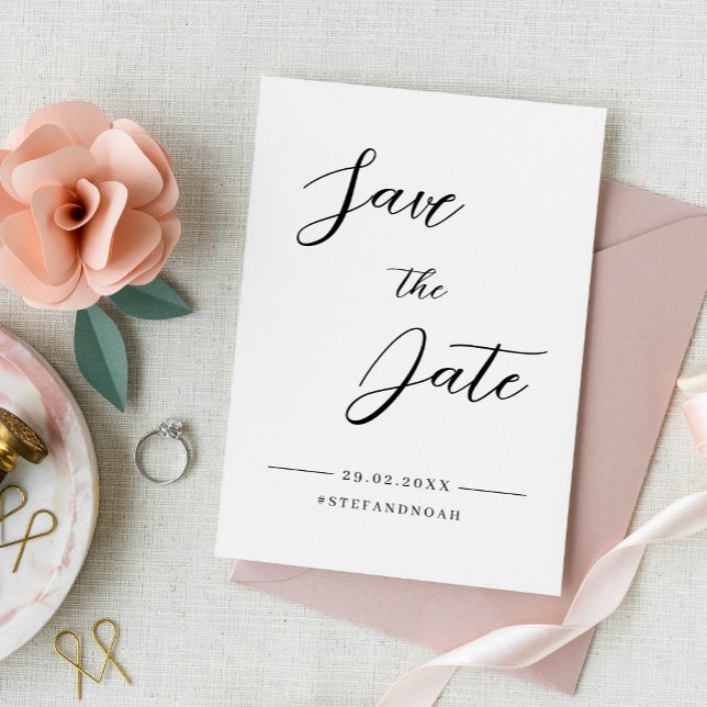 Elegant Modern Minimalist Wedding Save the Date  (Creator Uploaded)