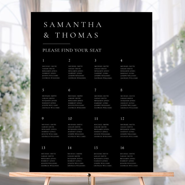 Elegant Modern Minimalist Wedding Seating Chart (Creator Uploaded)