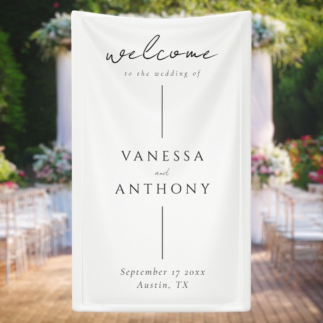 Elegant Modern Minimalist Wedding Welcome Banner (Creator Uploaded)