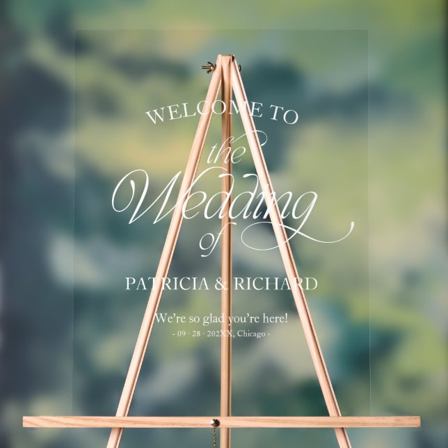 Elegant Modern Minimalist Wedding Welcome Sign (Neutral)