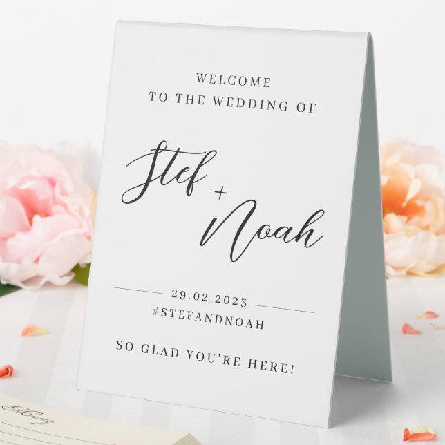 Elegant Modern Minimalist Wedding Welcome Sign  (In SItu (Wedding))