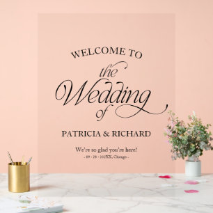 Elegant Modern Minimalist Wedding Welcome Sign