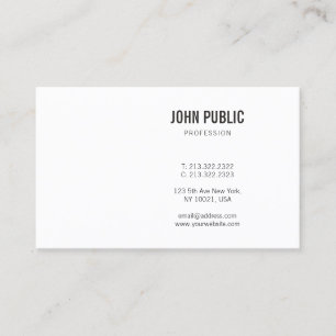 Elegant Modern Minimalistic Professional Plain Business Card