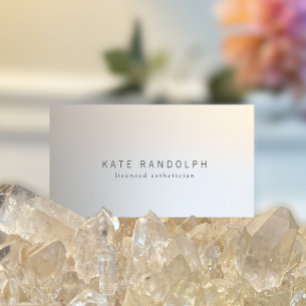 Elegant Modern Minimalistic Professional  Silver Business Card
