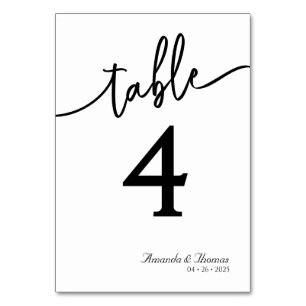 Elegant Modern Minimalistic Table Card