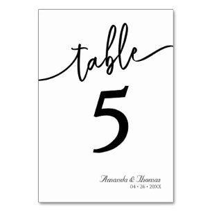Elegant Modern Minimalistic Table Card