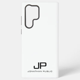 Elegant Modern Monogram Best Black & White Gifts Samsung Galaxy Case