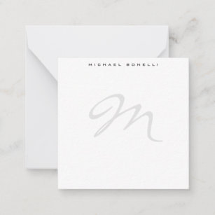 Elegant Modern Monogram Initial Lettter Your Name Card