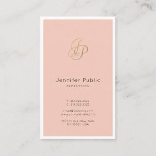 Elegant Modern Monogram Initial Template Custom Business Card