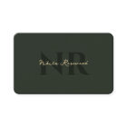 Elegant Modern Monogram Professional Dark Green