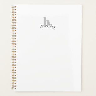 Elegant Modern Monogram Script Name Planner