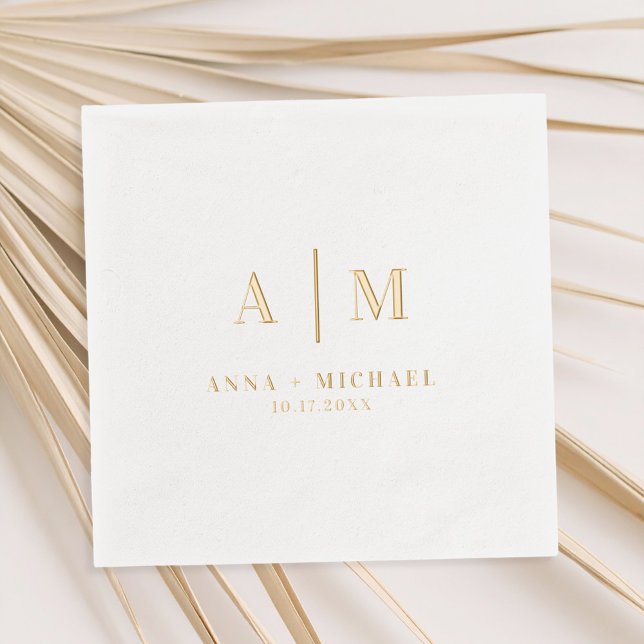 Elegant Modern Monogram Wedding Napkins (Creator Uploaded)
