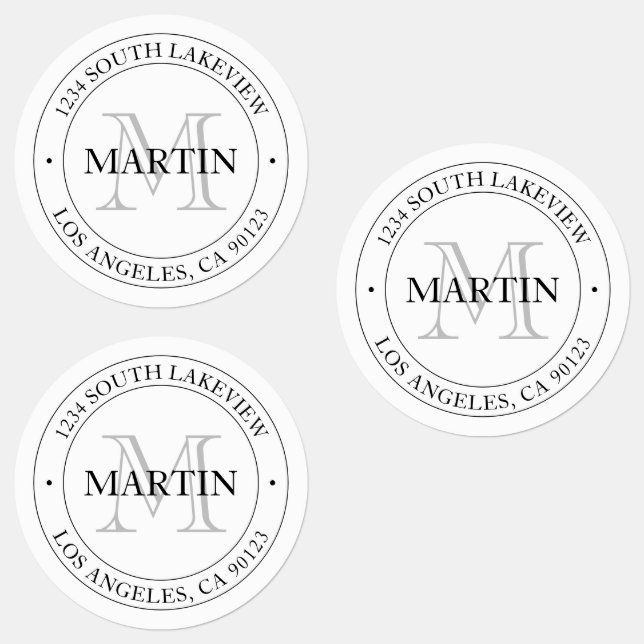 Elegant Modern Monogram White & Black | Waterproof (Group)