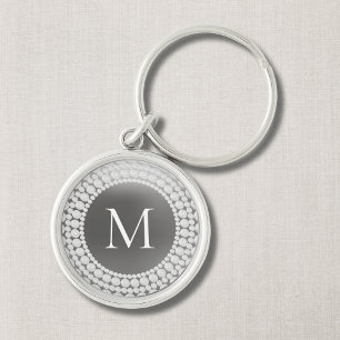 Elegant Modern Monogrammed Keychain