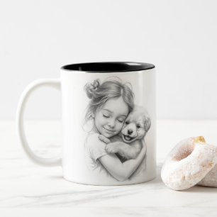 Elegant Modern mugs for kids birthday pet cute dog