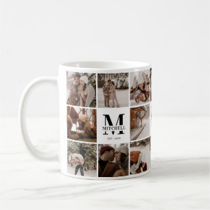 Elegant Modern Multi Photo Collage Gift Keepsake Coffee Mug