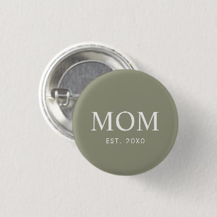 Elegant Modern Mum Established 3 Cm Round Badge