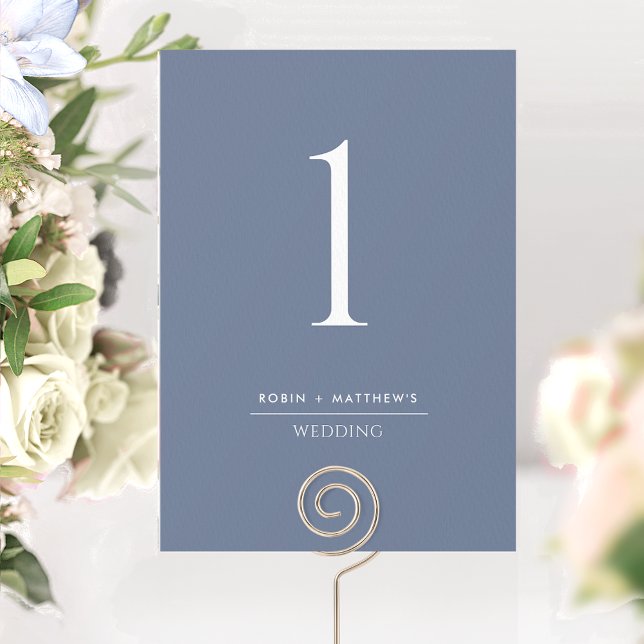 Elegant Modern Navy Blue Wedding Table Number (Creator Uploaded)
