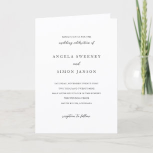 Elegant Modern Neutral Wedding Invitation