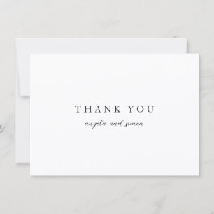 Elegant Modern Neutral Wedding Thank You Card