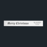Elegant Modern Newspaper Merry Christmas Wrap Around Label<br><div class="desc">Create an elegant and modern wrap-around label inspired by a classic newspaper design, perfect for adding a sophisticated touch to your Merry Christmas greeting. The label features sleek black and white elements with minimalist typography, mimicking the look of a traditional newspaper headline. The text highlights a bold 'Merry Christmas' message,...</div>