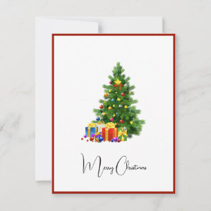 Elegant Modern Non Photo Christmas Tree Holiday Card
