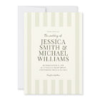 Elegant Modern Olive Green Striped Wedding