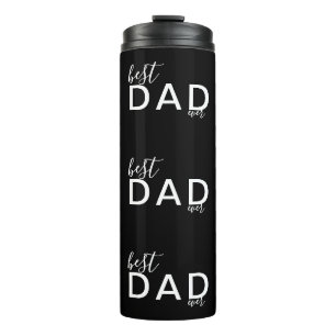 Elegant Modern Onyx best DAD ever Tiled Thermal Tumbler