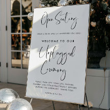 Elegant & Modern Open seating Unplugged ceremony
