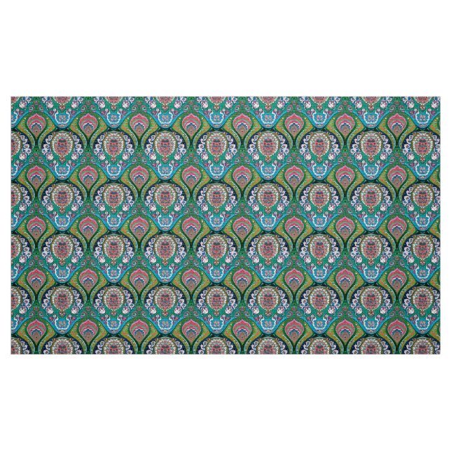 Elegant Modern Paisley Pattern Fabric (Fat Quarter)