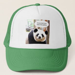 Elegant Modern Panda Bear Shakespeare Quote Trucker Hat