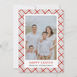 Elegant Modern Pattern Happy Easter Photo Holiday Card